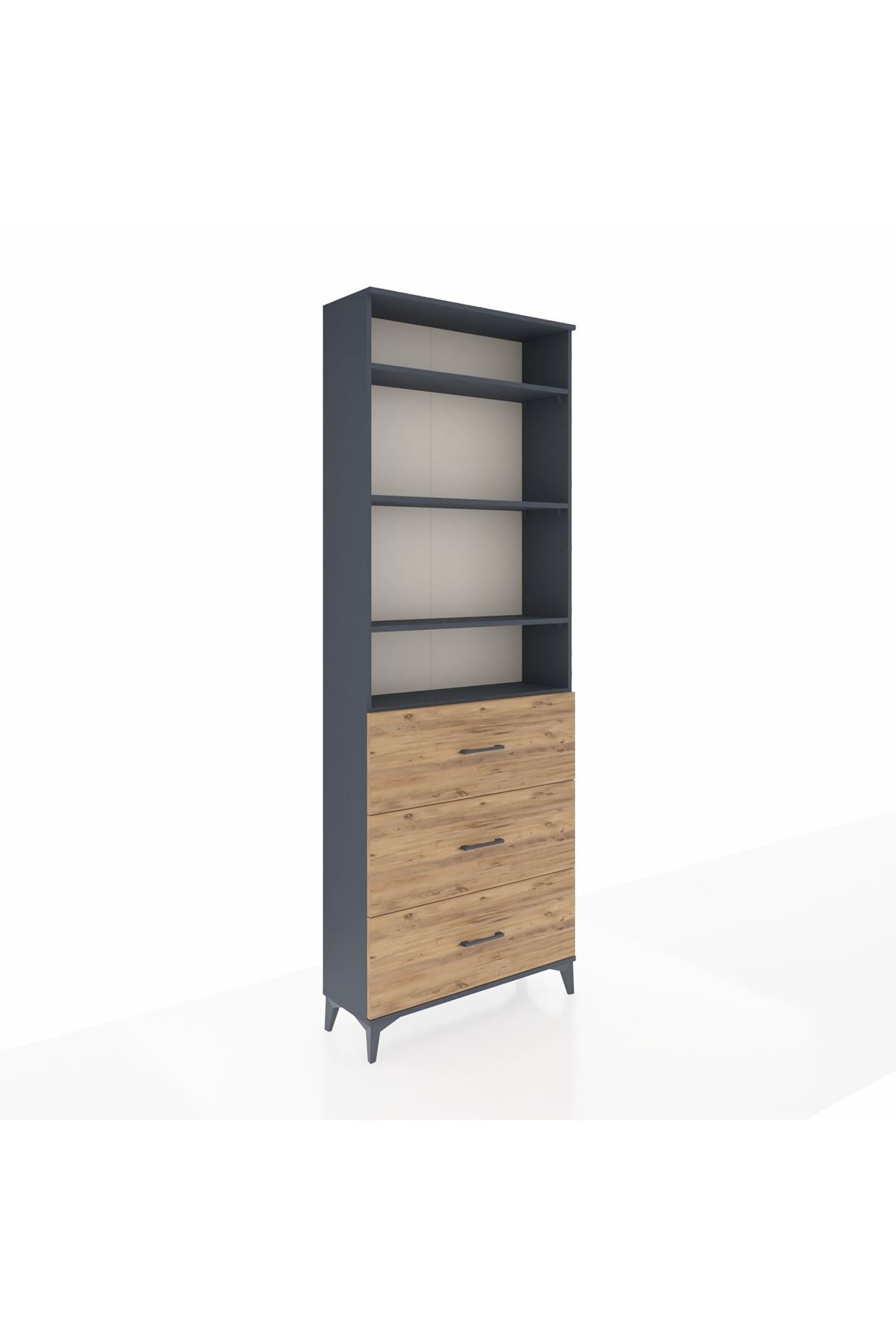 Arges Dolap 4 Raflı 3 Çekmeceli 88x30x243 - S33M186V6A