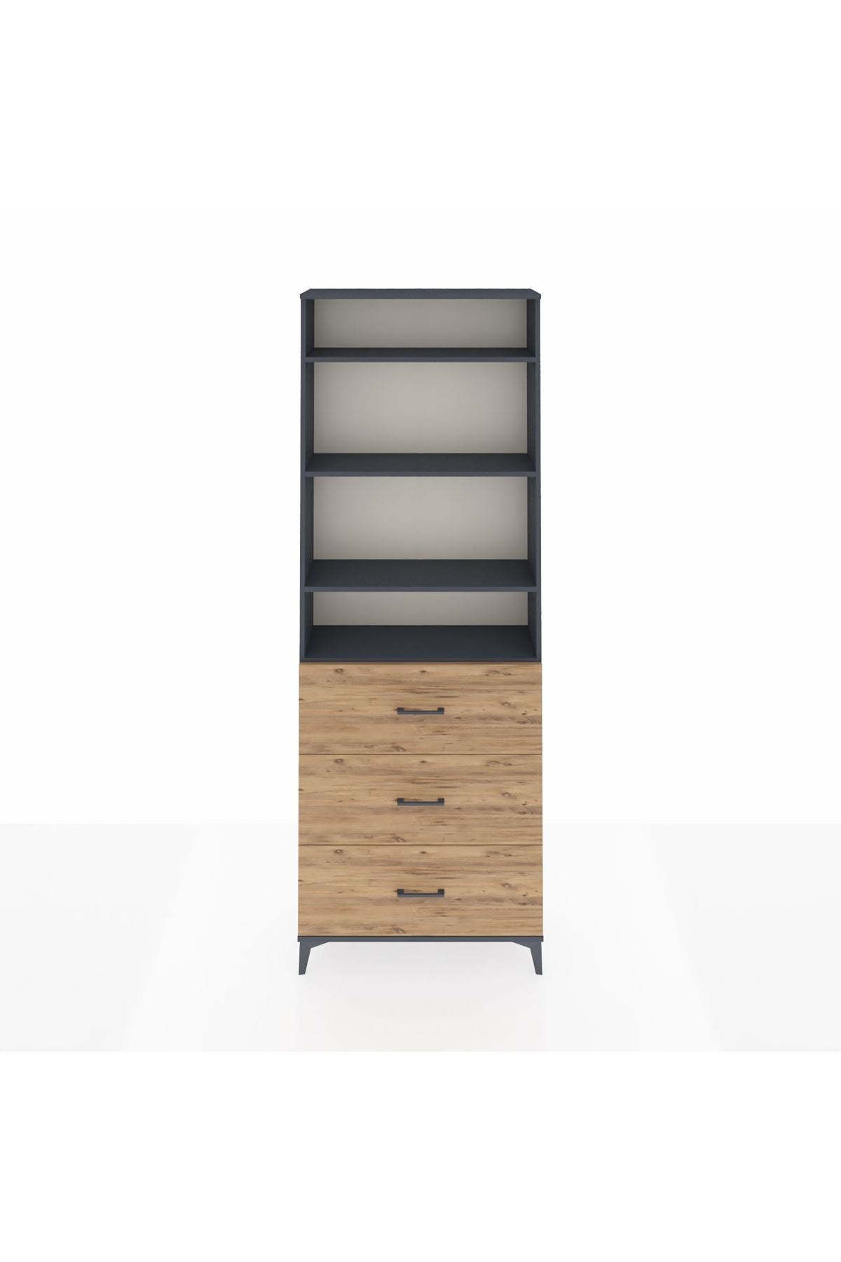 Arges Dolap 4 Raflı 3 Çekmeceli 88x30x243 - S33M186V6A