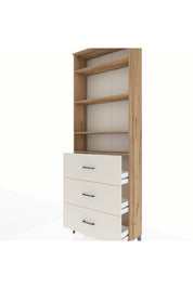 Arges Dolap 4 Raflı 3 Çekmeceli 88x30x243 - S33M186V7A