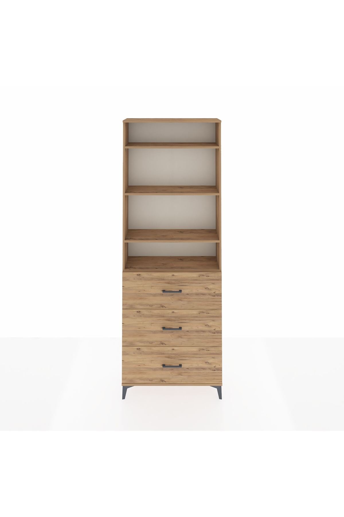 Arges Dolap 4 Raflı 3 Çekmeceli 88x30x243 - S33M186V9A