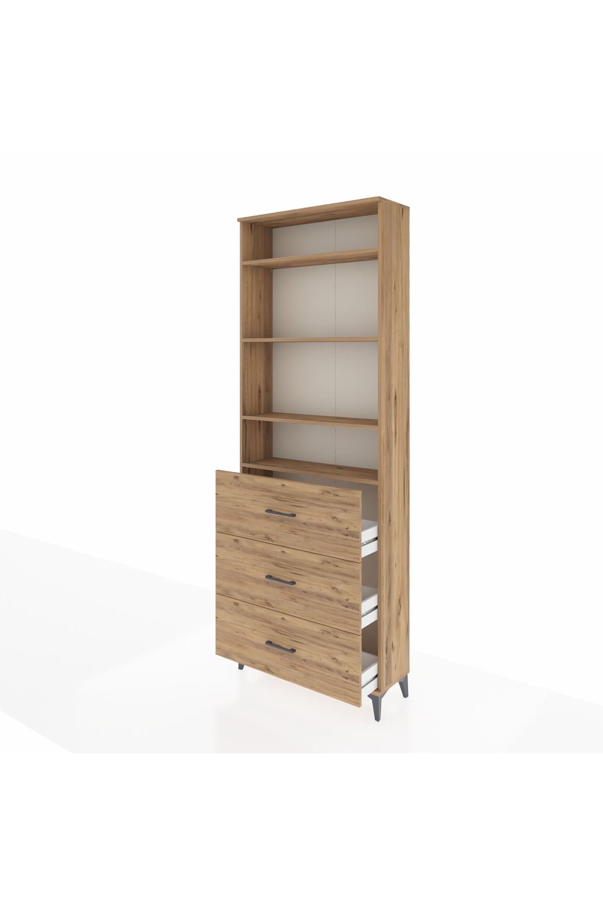 Arges Dolap 4 Raflı 3 Çekmeceli 88x30x243 - S33M186V9A