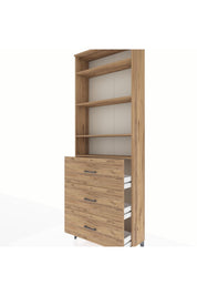 Arges Dolap 4 Raflı 3 Çekmeceli 88x30x243 - S33M186V9A