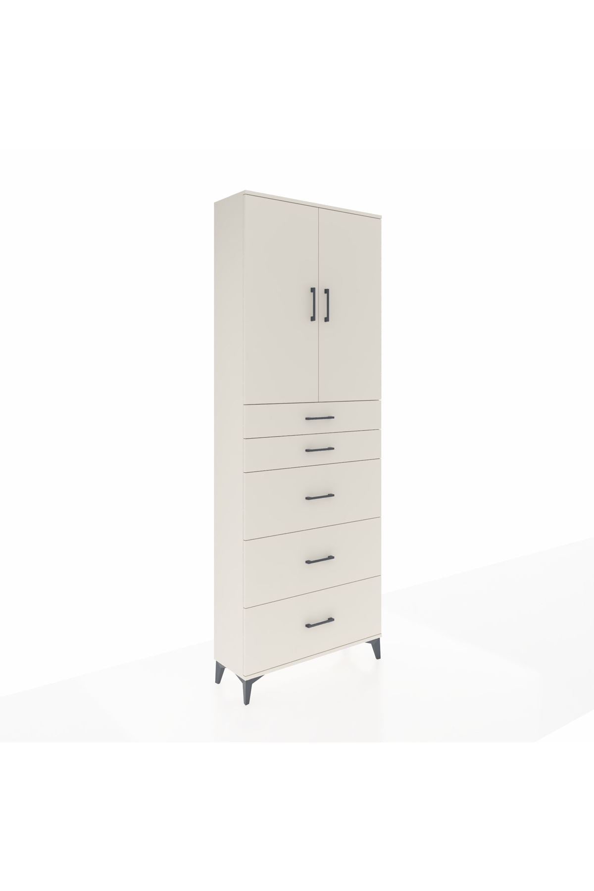 Arges Dolap 3 Raflı 5 Çekmeceli 2 Kapaklı 88x30x243 - S33M187V1A