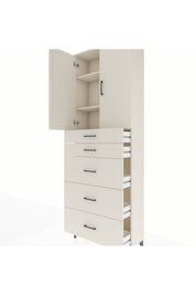 Arges Dolap 3 Raflı 5 Çekmeceli 2 Kapaklı 88x30x243 - S33M187V1A