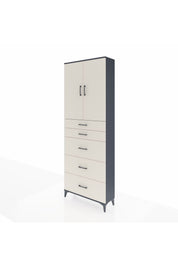 Arges Dolap 3 Raflı 5 Çekmeceli 2 Kapaklı 88x30x243 - S33M187V4A
