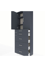 Arges Dolap 3 Raflı 5 Çekmeceli 2 Kapaklı 88x30x243 - S33M187V5A