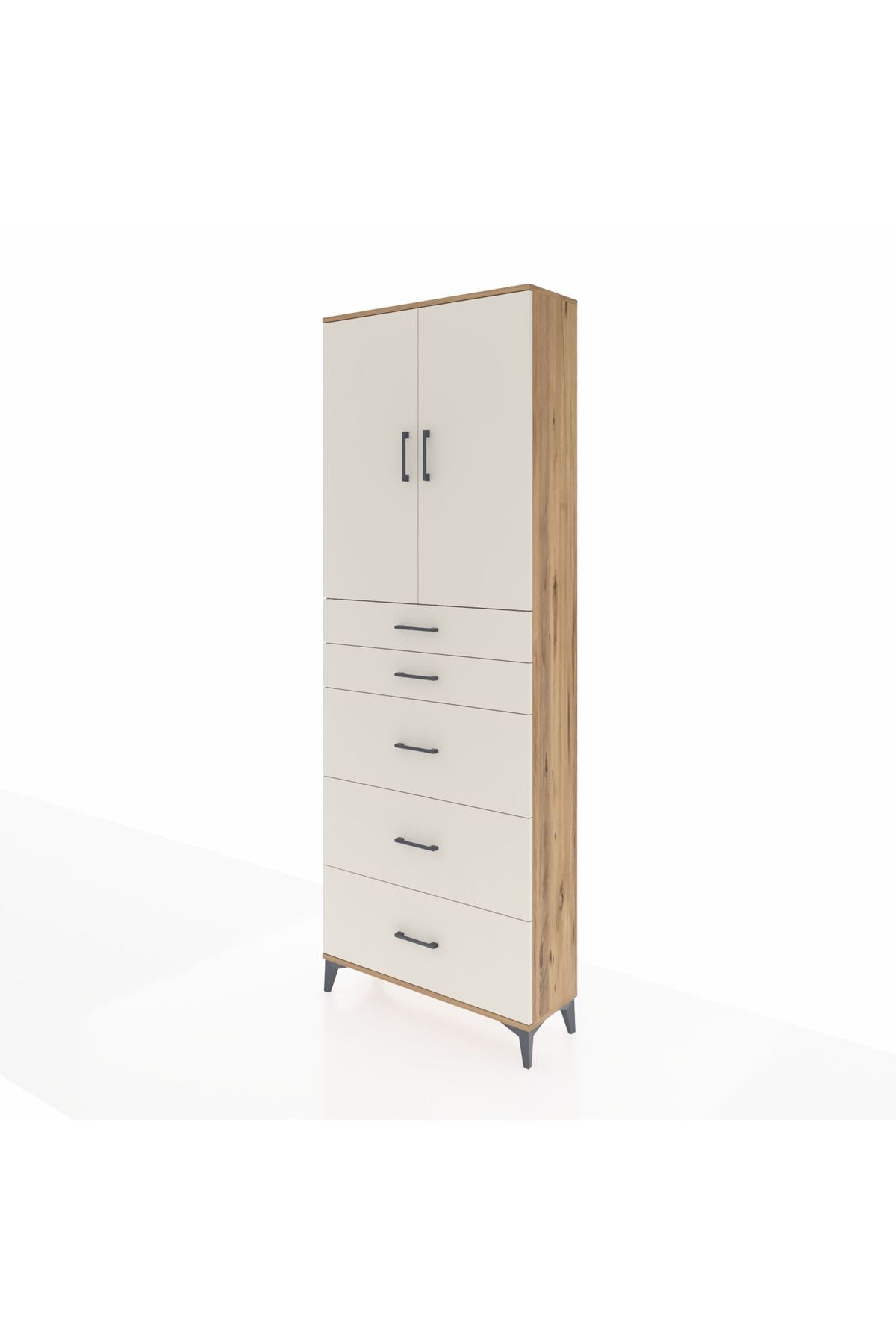 Arges Dolap 3 Raflı 5 Çekmeceli 2 Kapaklı 88x30x243 - S33M187V7A