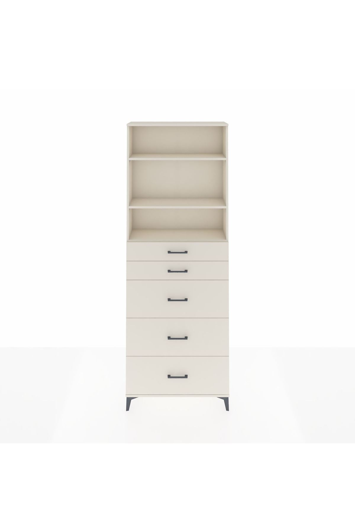 Arges Dolap 3 Raflı 5 Çekmeceli 88x30x243 - S33M188V1A