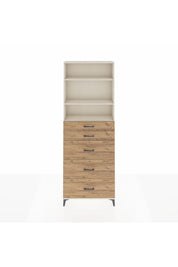 Arges Dolap 3 Raflı 5 Çekmeceli 88x30x243 - S33M188V3A
