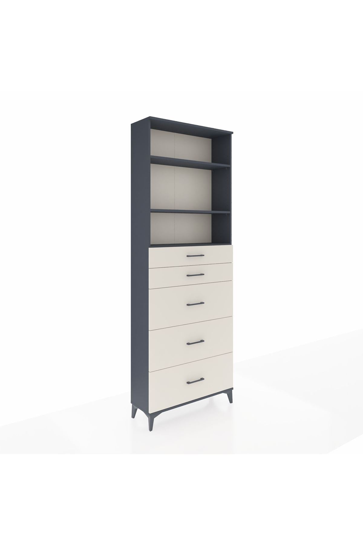 Arges Dolap 3 Raflı 5 Çekmeceli 88x30x243 - S33M188V4A