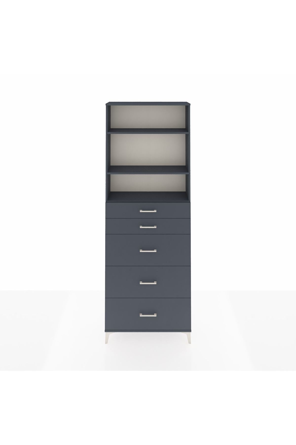 Arges Dolap 3 Raflı 5 Çekmeceli 88x30x243 - S33M188V5A