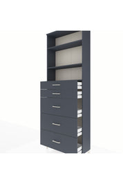 Arges Dolap 3 Raflı 5 Çekmeceli 88x30x243 - S33M188V5A