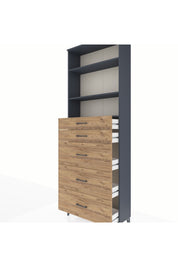 Arges Dolap 3 Raflı 5 Çekmeceli 88x30x243 - S33M188V6A