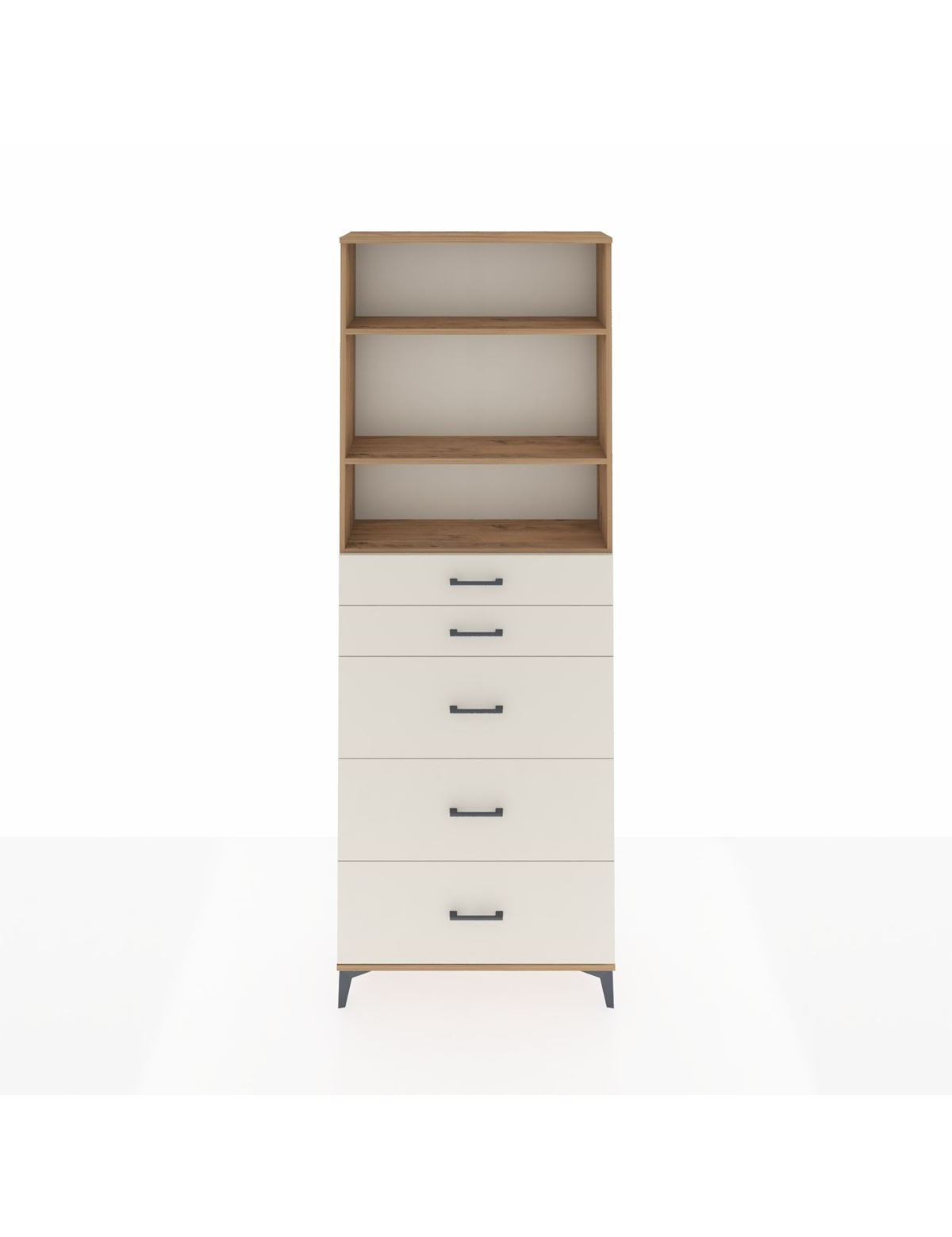 Arges Dolap 3 Raflı 5 Çekmeceli 88x30x243 - S33M188V7A