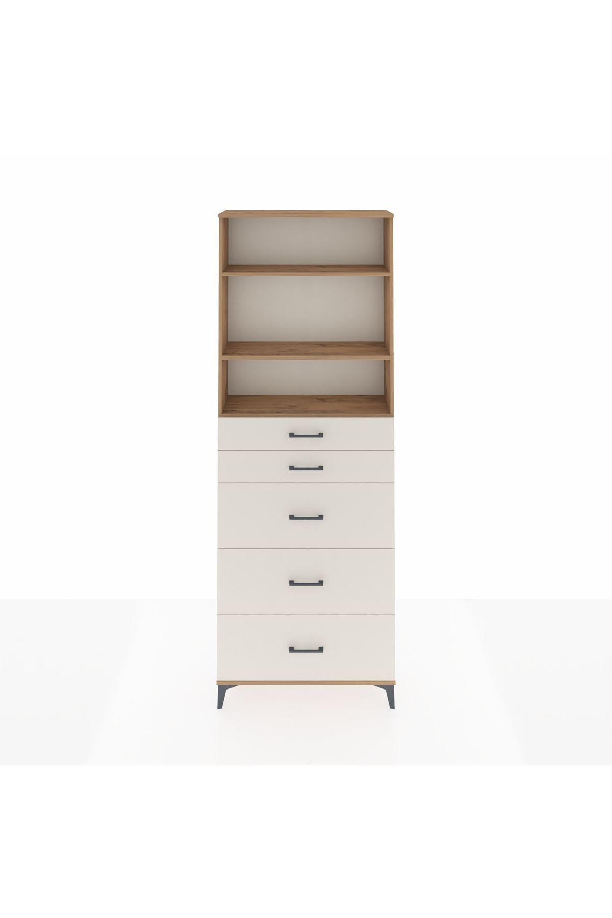 Arges Dolap 3 Raflı 5 Çekmeceli 88x30x243 - S33M188V7A