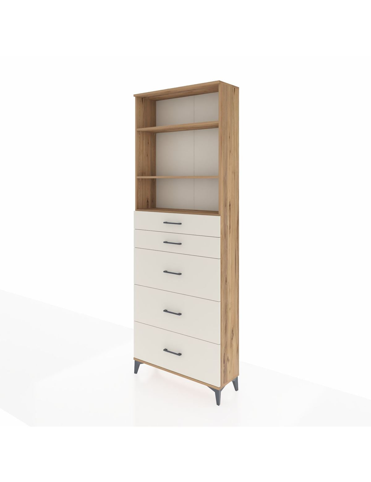 Arges Dolap 3 Raflı 5 Çekmeceli 88x30x243 - S33M188V7A