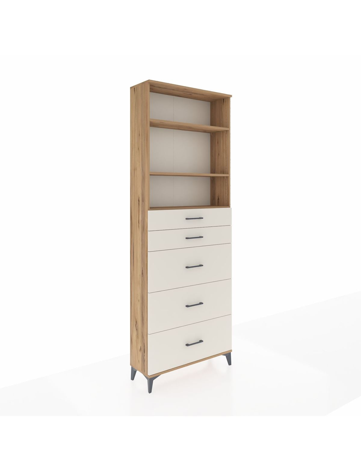 Arges Dolap 3 Raflı 5 Çekmeceli 88x30x243 - S33M188V7A