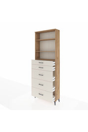 Arges Dolap 3 Raflı 5 Çekmeceli 88x30x243 - S33M188V7A