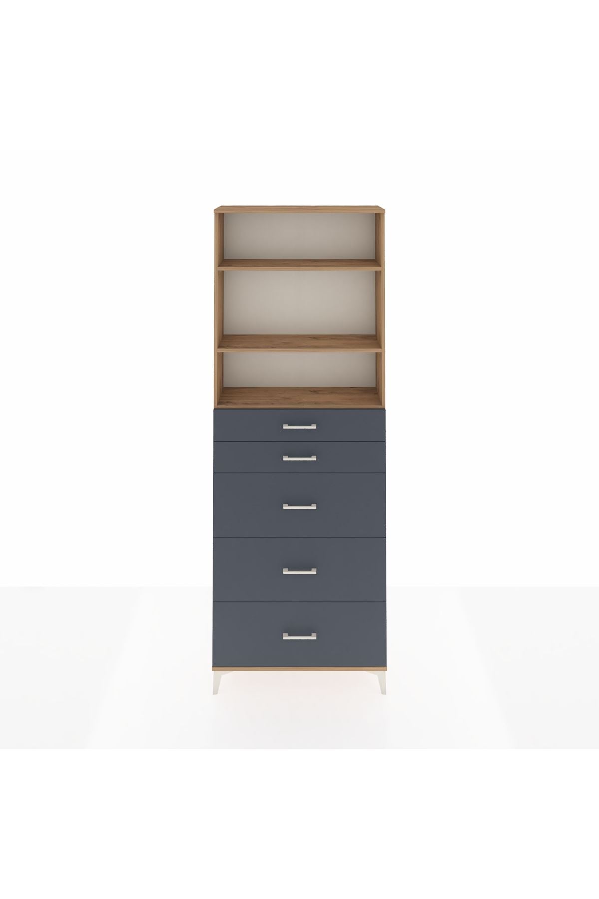 Arges Dolap 3 Raflı 5 Çekmeceli 88x30x243 - S33M188V8A
