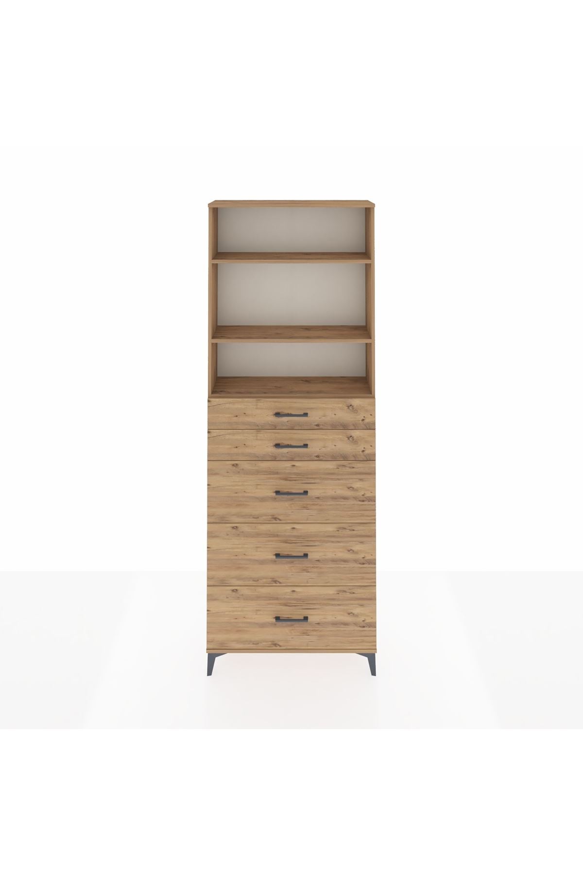 Arges Dolap 3 Raflı 5 Çekmeceli 88x30x243 - S33M188V9A