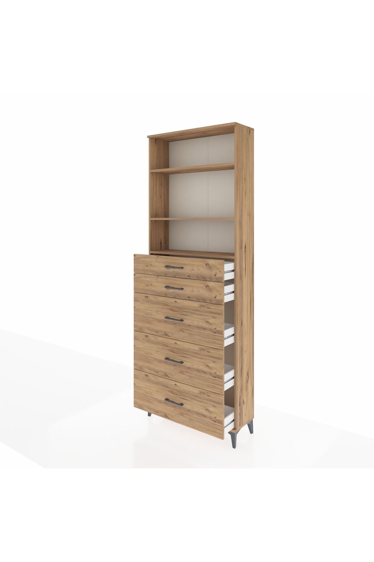 Arges Dolap 3 Raflı 5 Çekmeceli 88x30x243 - S33M188V9A