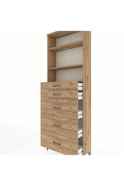 Arges Dolap 3 Raflı 5 Çekmeceli 88x30x243 - S33M188V9A