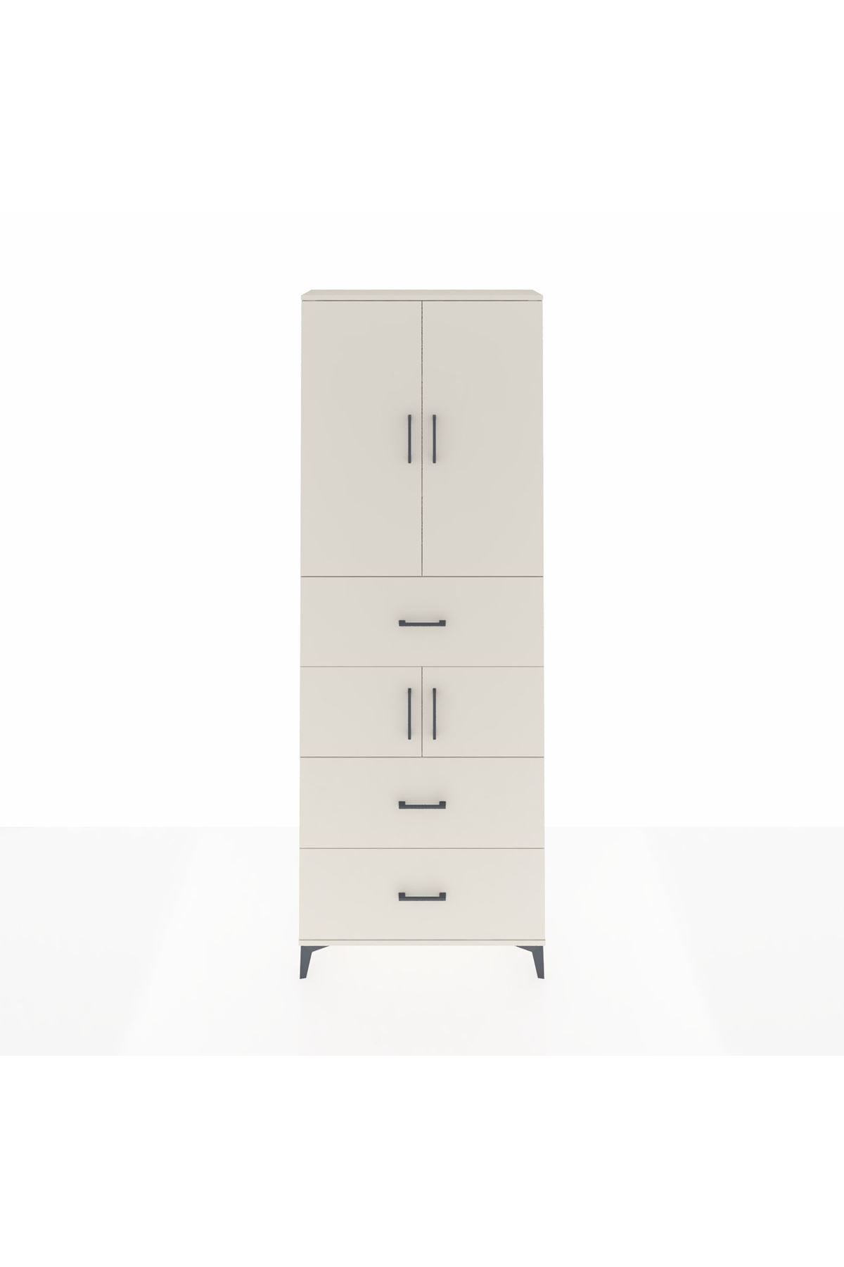 Arges Dolap 4 Raflı 3 Çekmeceli 4 Kapaklı 88x30x243 - S33M189V1A