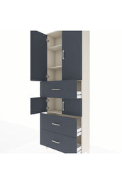 Arges Dolap 4 Raflı 3 Çekmeceli 4 Kapaklı 88x30x243 - S33M189V2A