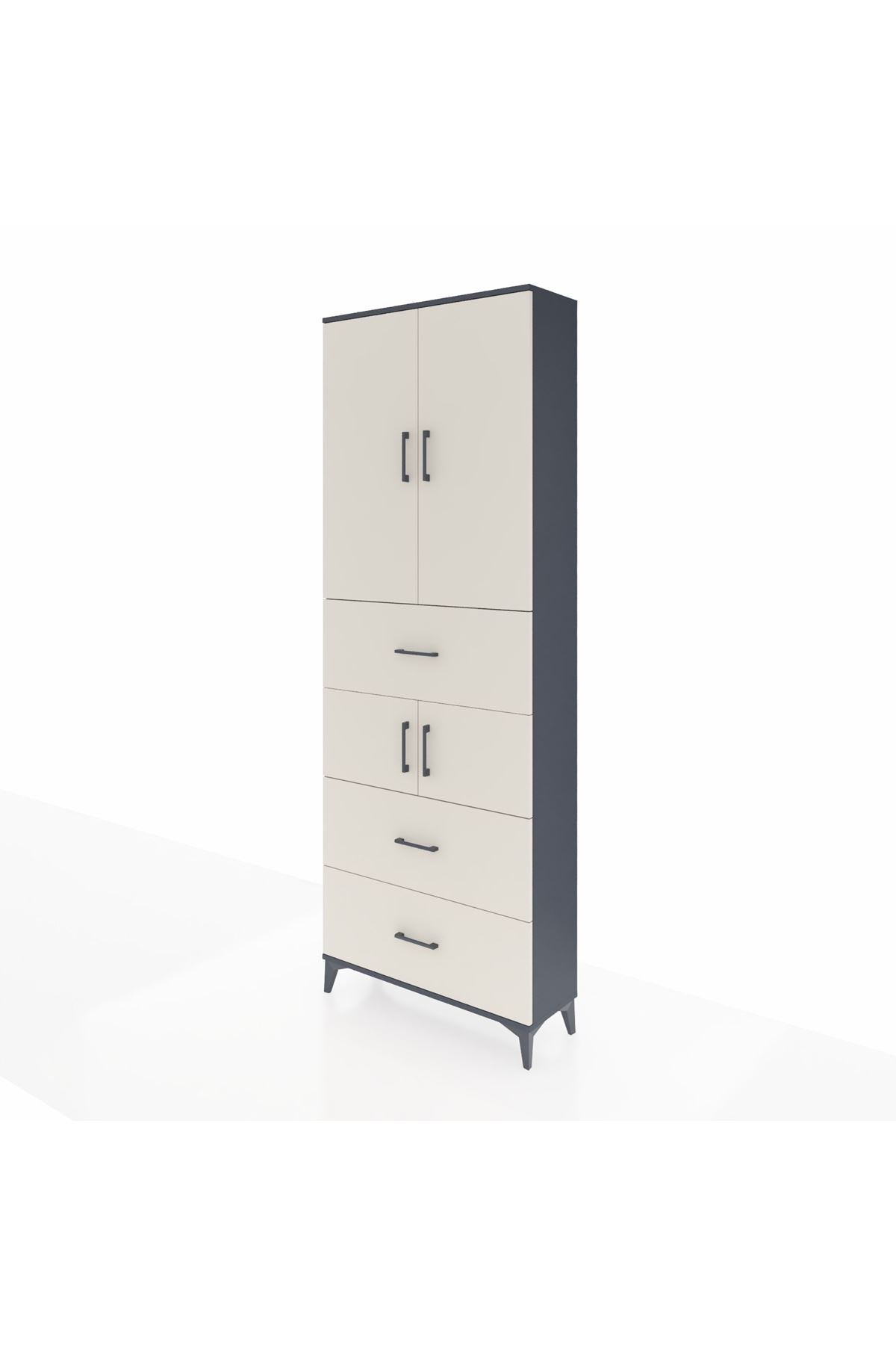Arges Dolap 4 Raflı 3 Çekmeceli 4 Kapaklı 88x30x243 - S33M189V4A