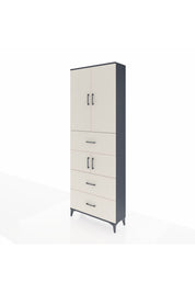 Arges Dolap 4 Raflı 3 Çekmeceli 4 Kapaklı 88x30x243 - S33M189V4A