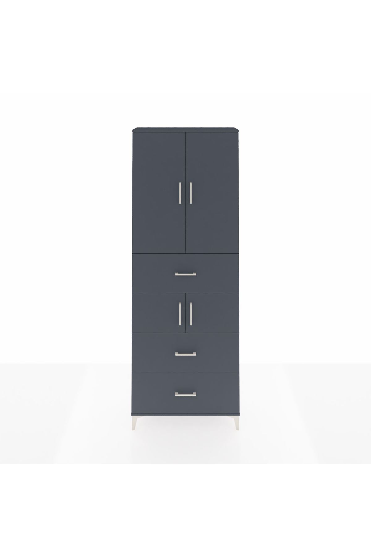Arges Dolap 4 Raflı 3 Çekmeceli 4 Kapaklı 88x30x243 - S33M189V5A