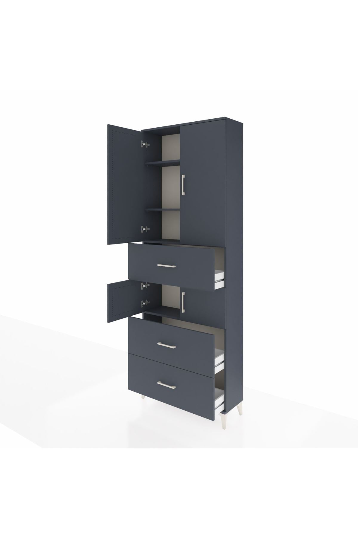 Arges Dolap 4 Raflı 3 Çekmeceli 4 Kapaklı 88x30x243 - S33M189V5A