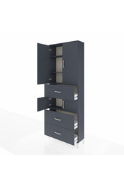 Arges Dolap 4 Raflı 3 Çekmeceli 4 Kapaklı 88x30x243 - S33M189V5A
