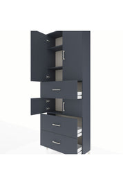 Arges Dolap 4 Raflı 3 Çekmeceli 4 Kapaklı 88x30x243 - S33M189V5A