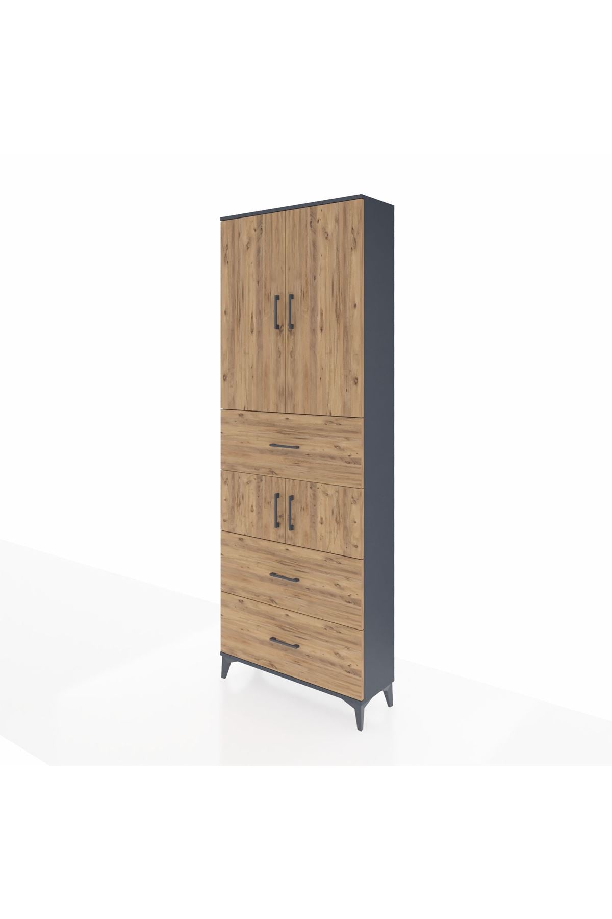 Arges Dolap 4 Raflı 3 Çekmeceli 4 Kapaklı 88x30x243 - S33M189V6A