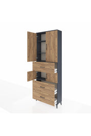 Arges Dolap 4 Raflı 3 Çekmeceli 4 Kapaklı 88x30x243 - S33M189V6A