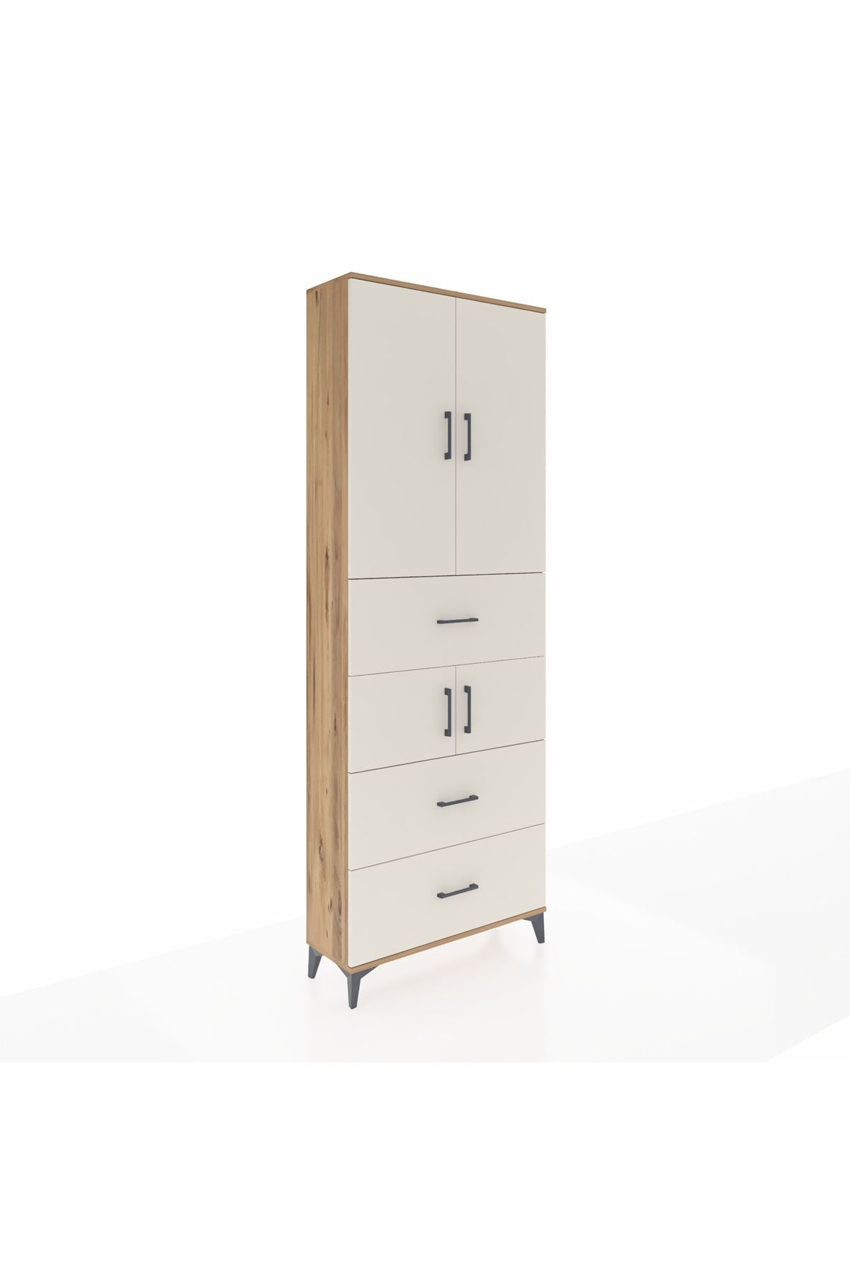 Arges Dolap 4 Raflı 3 Çekmeceli 4 Kapaklı 88x30x243 - S33M189V7A