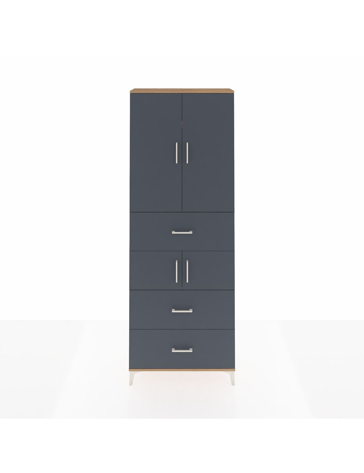Arges Dolap 4 Raflı 3 Çekmeceli 4 Kapaklı 88x30x243 - S33M189V8A