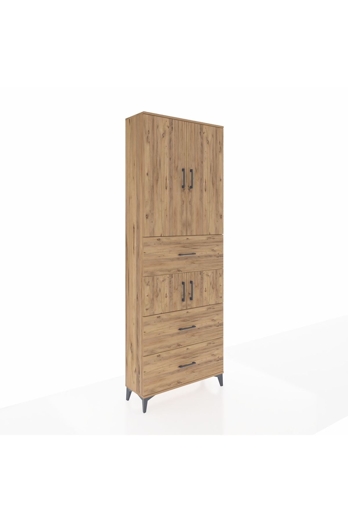 Arges Dolap 4 Raflı 3 Çekmeceli 4 Kapaklı 88x30x243 - S33M189V9A