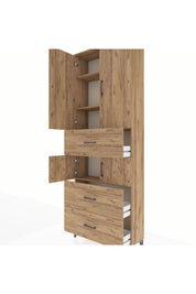 Arges Dolap 4 Raflı 3 Çekmeceli 4 Kapaklı 88x30x243 - S33M189V9A