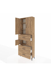 Arges Dolap 4 Raflı 3 Çekmeceli 4 Kapaklı 88x30x243 - S33M189V9A
