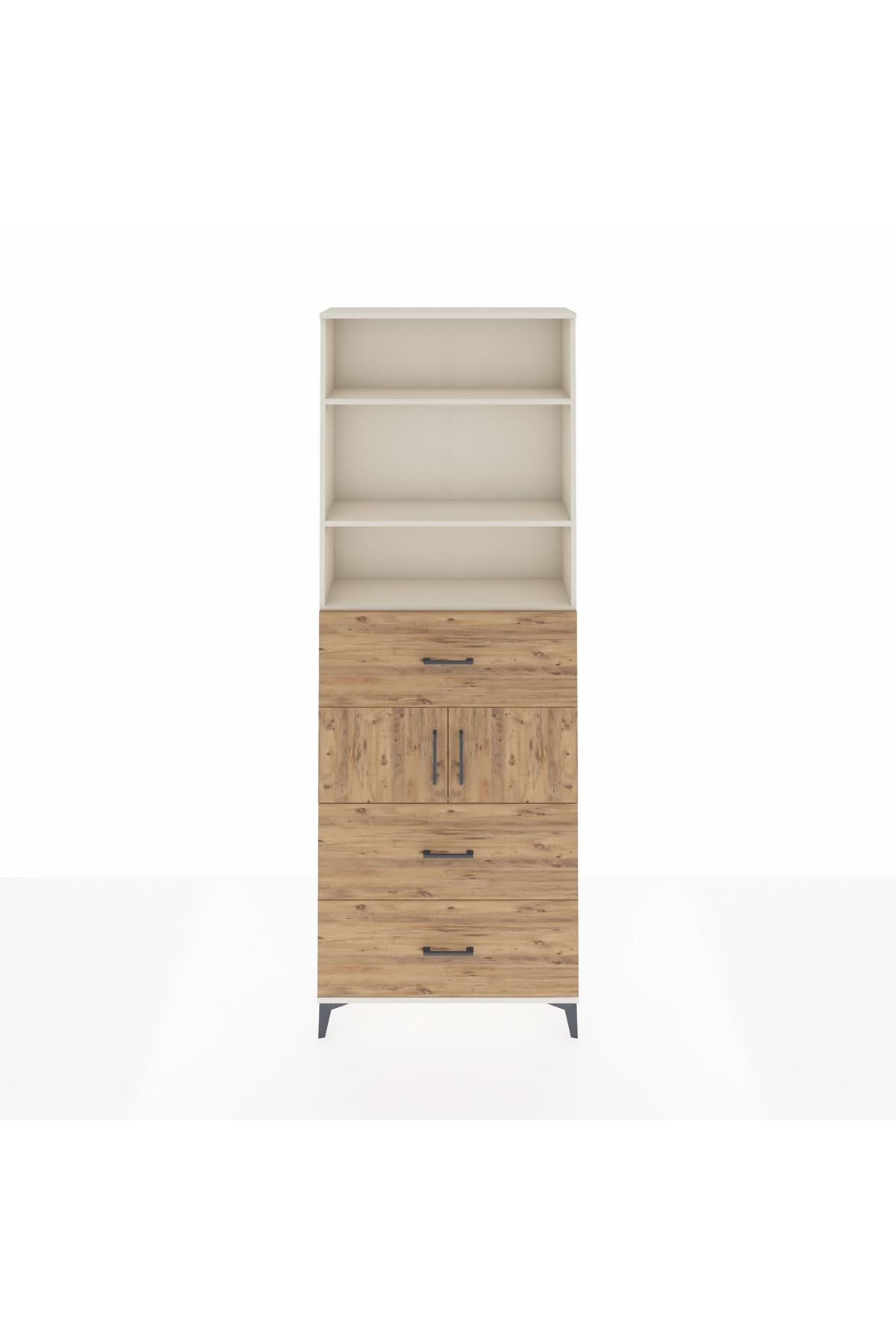 Arges Dolap 4 Raflı 3 Çekmeceli 2 Kapaklı 88x30x243 - S33M190V3A