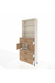 Arges Dolap 4 Raflı 3 Çekmeceli 2 Kapaklı 88x30x243 - S33M190V3A