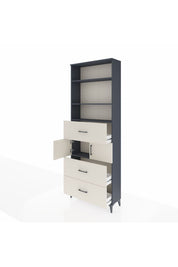 Arges Dolap 4 Raflı 3 Çekmeceli 2 Kapaklı 88x30x243 - S33M190V4A