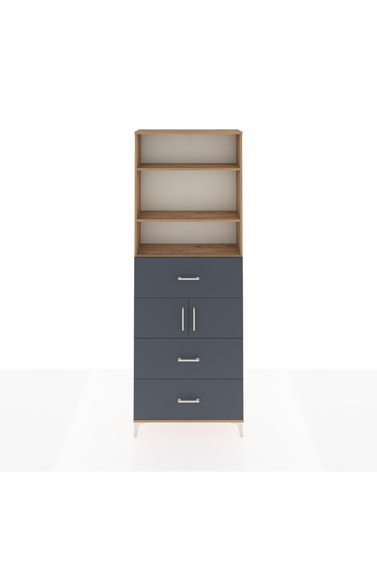 Arges Dolap 4 Raflı 3 Çekmeceli 2 Kapaklı 88x30x243 - S33M190V8A
