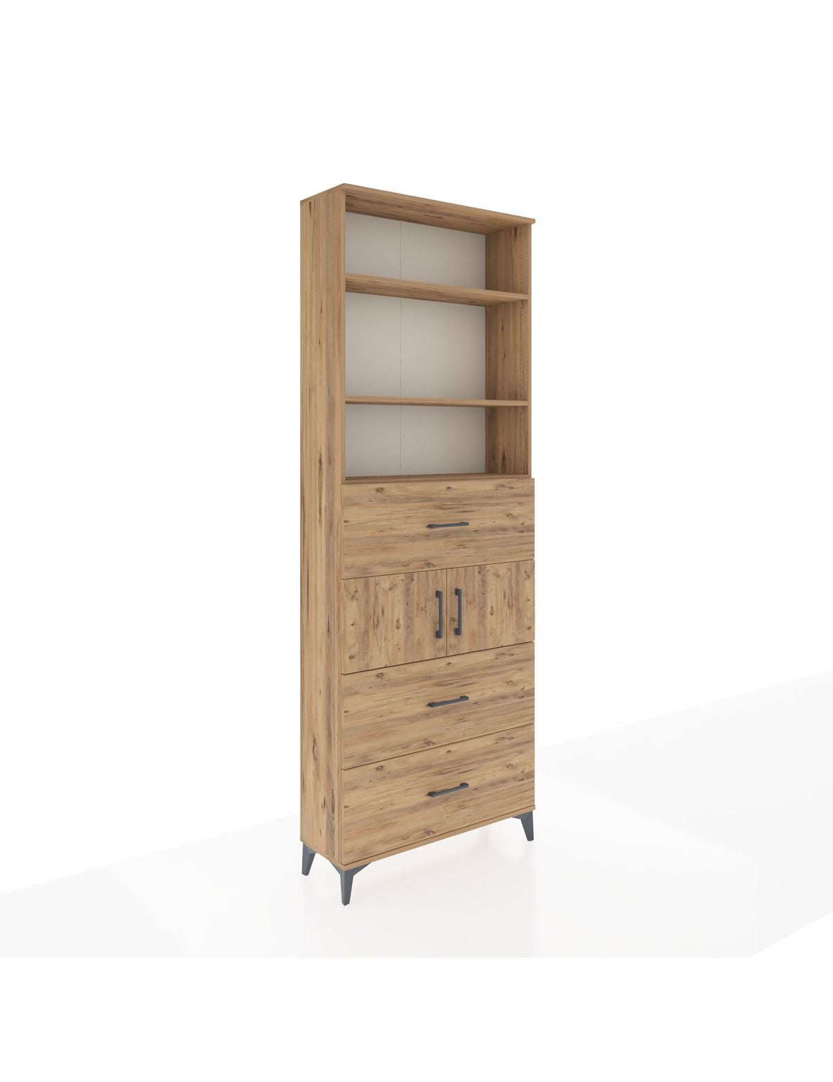 Arges Dolap 4 Raflı 3 Çekmeceli 2 Kapaklı 88x30x243 - S33M190V9A