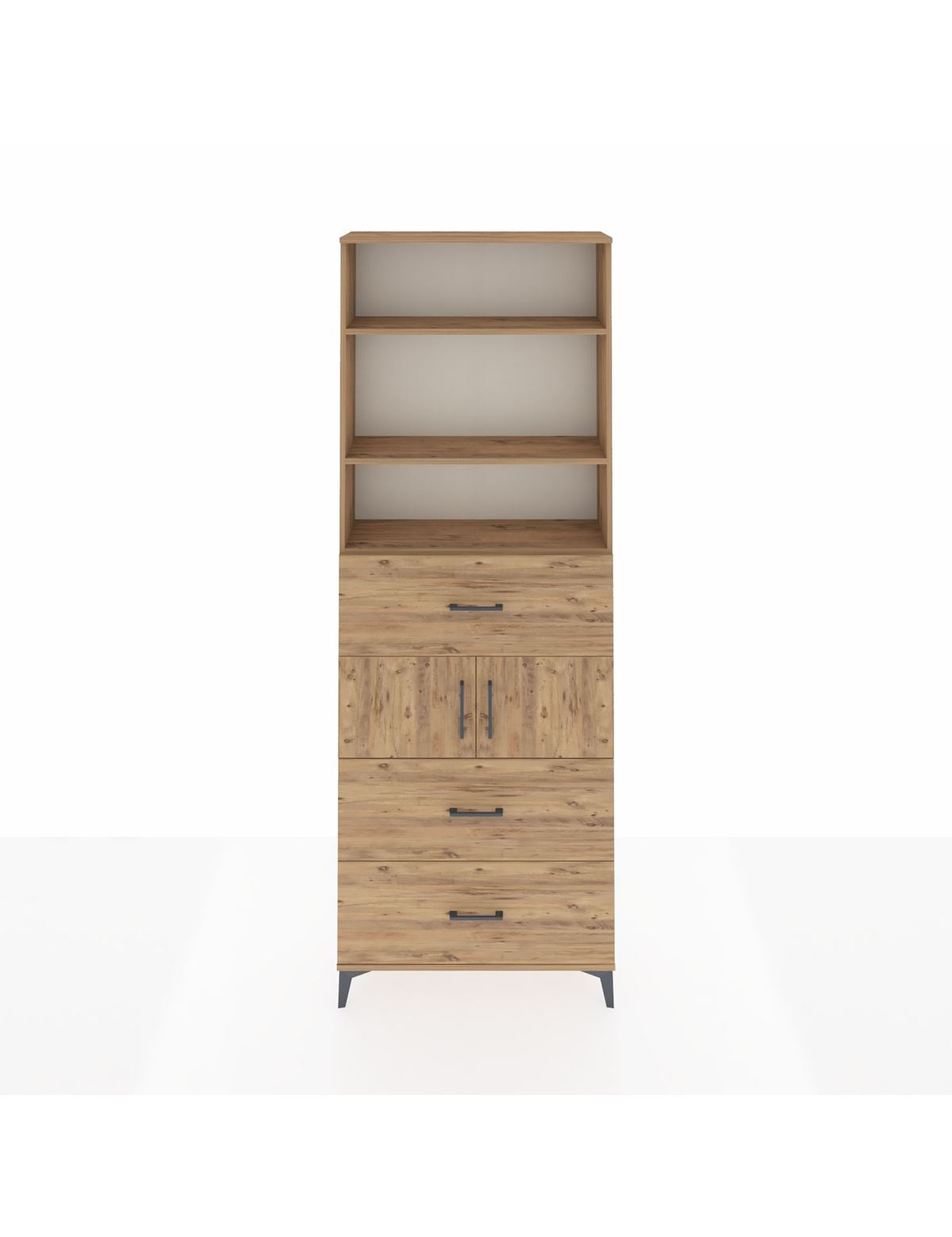 Arges Dolap 4 Raflı 3 Çekmeceli 2 Kapaklı 88x30x243 - S33M190V9A