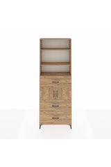 Arges Dolap 4 Raflı 3 Çekmeceli 2 Kapaklı 88x30x243