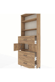 Arges Dolap 4 Raflı 3 Çekmeceli 2 Kapaklı 88x30x243 - S33M190V9A