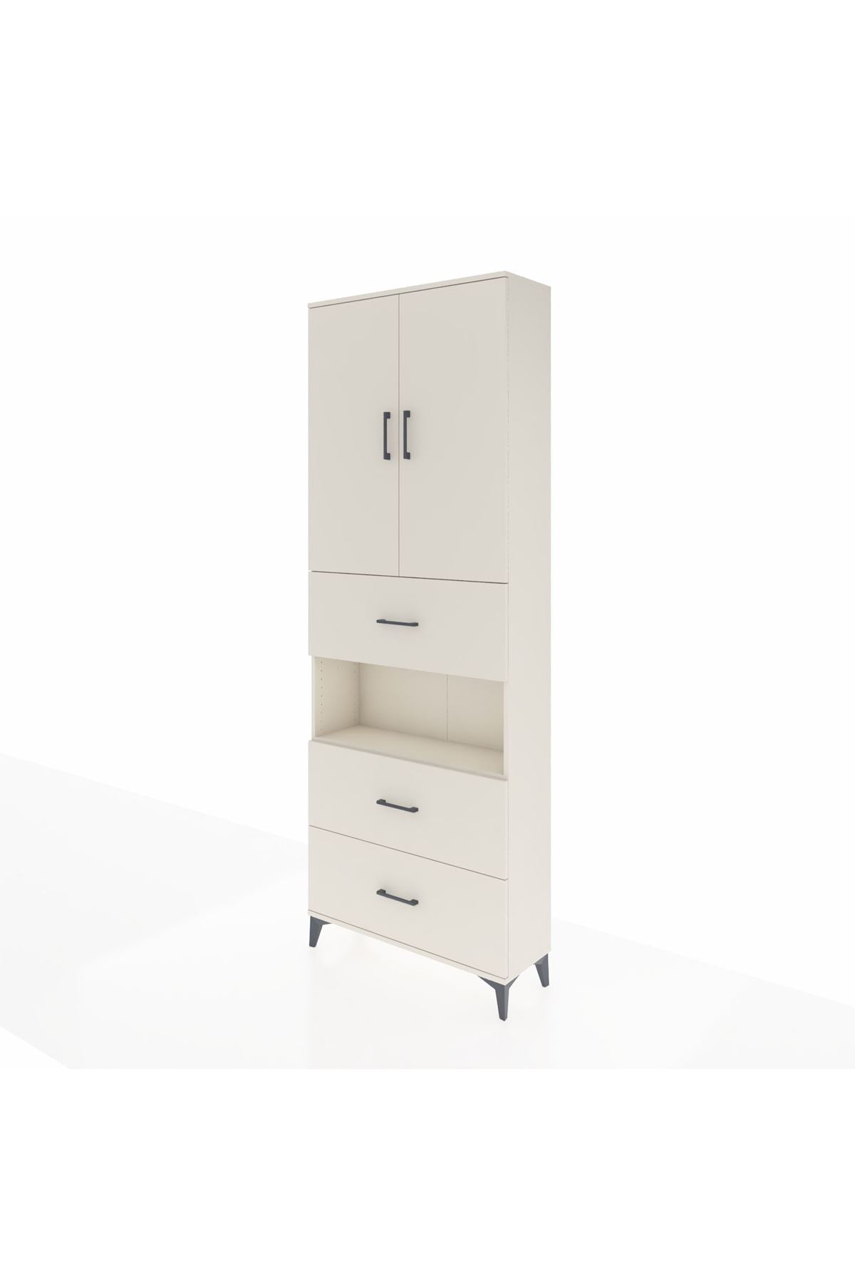 Arges Dolap 4 Raflı 3 Çekmeceli 2 Kapaklı 88x30x243 - S33M191V1A